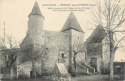 CPA FRANCE 32 " Béraut, restes d''un château fort du XVème siècle".