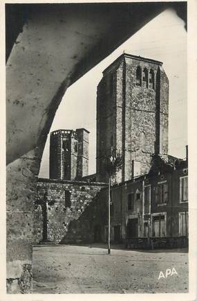 CPSM FRANCE 32 " La Romieu, Tour de l'église collégiale".