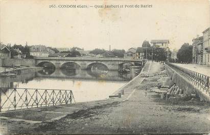 CPA FRANCE 32 " Condom, Quai Joubert et Pont de Barlet".