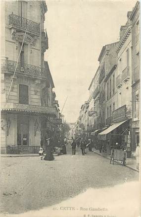 CPA FRANCE 34 " Cette, Rue Gambetta".