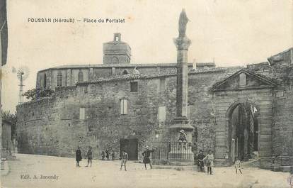 CPA FRANCE 34 "Poussan, Place du Portalet".