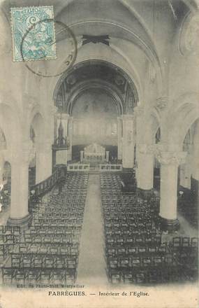 CPA FRANCE 34 "Fabrègues, Intérieur de l'église".