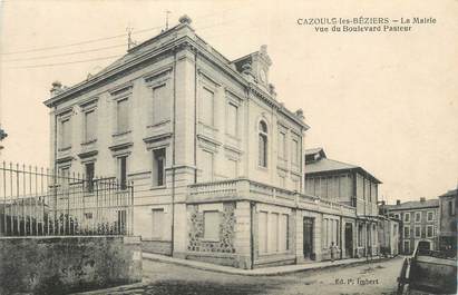 CPA FRANCE 34 "Cazouls les Béziers, La Mairie vue du Boulevard Pasteur".