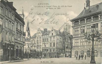 CPA BELGIQUE "Anvers, la grand'place, le Canal au Sucre"