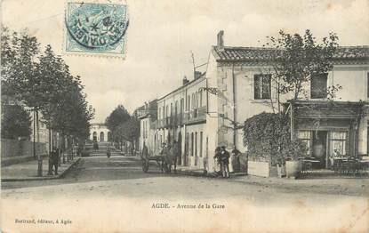 CPA FRANCE 34 " Agde, Avenue de la gare".