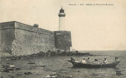 CPA FRANCE 34 " Agde, Le phare de Brescou".