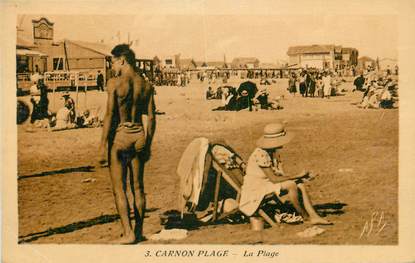 CPA FRANCE 34 " Carnon Plage, La plage".