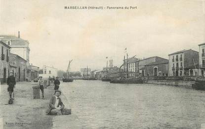 CPA FRANCE 34 " Marseillan, Panorama du port".