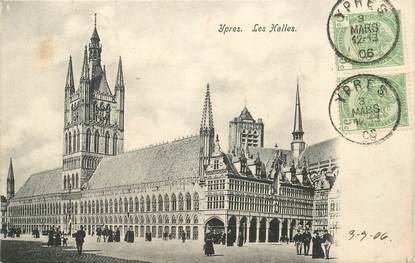 CPA BELGIQUE "Ypres, les Halles"