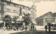 34 Herault CPA FRANCE 34 " Pézénas, Fontaine de la République et les Halles".