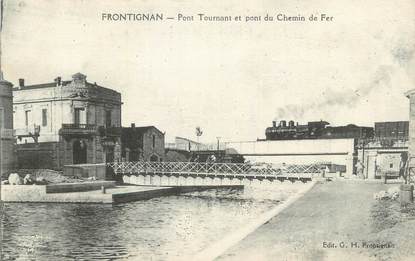 CPA FRANCE 34 " Frontignan, Pont tournant et pont du chemin de fer".