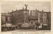 34 Herault CPA FRANCE 34 " Frontignan, Place Jean Jaurès et le monument aux morts".