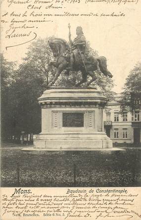 CPA BELGIQUE "Mons, Baudouin de Constantinople"