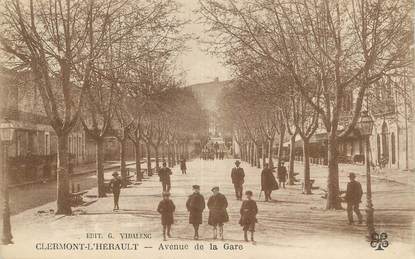 CPA FRANCE 34 " Clermont L'Hérault, Avenue de la gare".