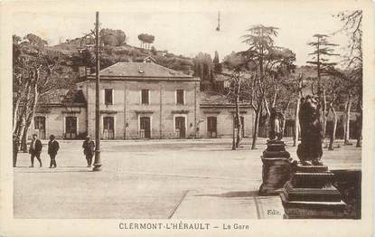CPA FRANCE 34 " Clermont L'Hérault, La gare".