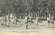 37 Indre Et Loire CPA FRANCE 37 " Tours, 8ème régiment de génie quartier Baraguey, exercice d'instruction physique".