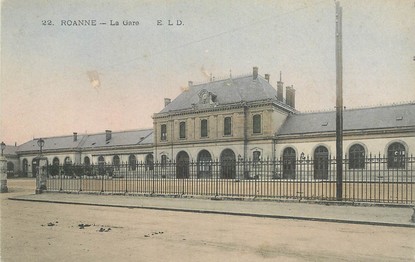 CPA FRANCE 42 "Roanne, la gare  "