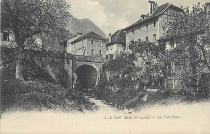 CPA FRANCE 74 " St Gingolph, La frontière".