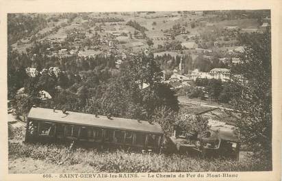 CPA FRANCE 74 " St Gervais les Bains, Le chemin de fer du Mont Blanc". / TRAIN