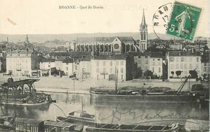 CPA FRANCE 42 "Roanne, quai du bassin"