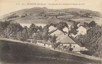 CPA FRANCE 74 " Le Salève, Vue générale de la Croisette et Chemin du Crêt".