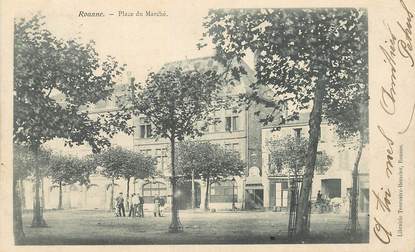 CPA FRANCE 42 "Roanne, Place  du Marché"