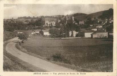 CPA FRANCE 38 " Artas, Vue générale et route de Roche".