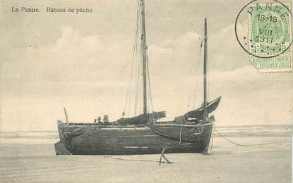 CPA BELGIQUE "La Panne, Bateau de pêche"