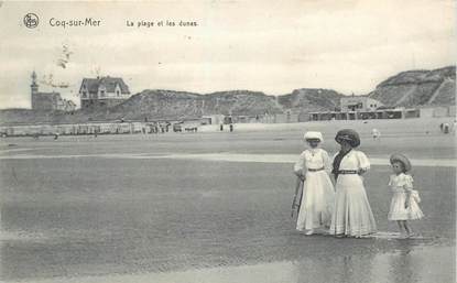 CPA BELGIQUE "Coq sur Mer, la plage et les dunes"