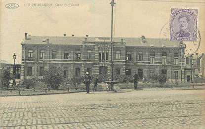 CPA BELGIQUE "Charleroi, la gare de l'Ouest"