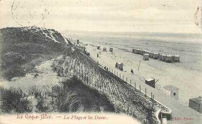 CPA BELGIQUE "De Haan, Le Coq sur mer, la plage et les dunes"