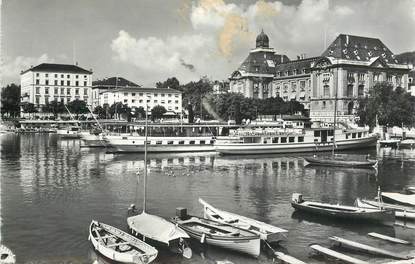 CPSM SUISSE "Neuchatel, le port et l'Hotel des postes"