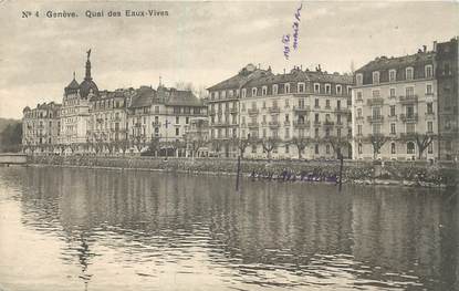 CPA SUISSE "Genève, Quai des Eaux Vives"