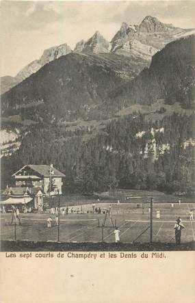 CPA SUISSE "Champéry, les courts de Tennis"