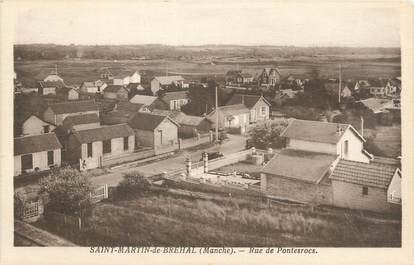 CPA FRANCE 50 "Saint Martin de Bréhal, Rue de Pontesrocs".