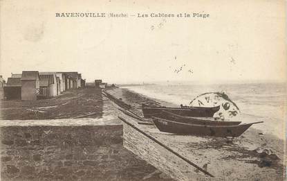 CPA FRANCE 50 "Ravenoville, Les cabines et la plage".