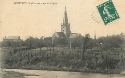 CPA FRANCE 50 "Quetreville, Vue sur l'église".