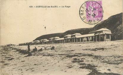 CPA FRANCE 50 " Donville les Bains, La plage".