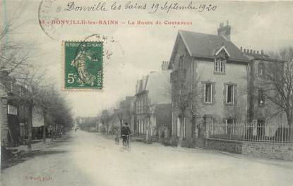 CPA FRANCE 50 " Donville les Bains, Route de Coutances".