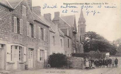 CPA FRANCE 50 " Briqueville sur Mer, Route de la Mer".