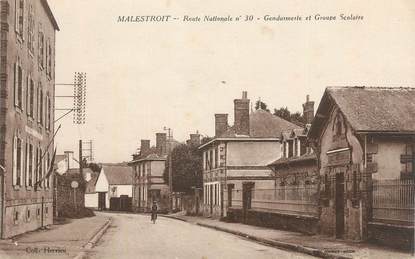 CPA FRANCE 56 " Malestroit, Route nationale 30, Gendarmerie et groupe scolaire".