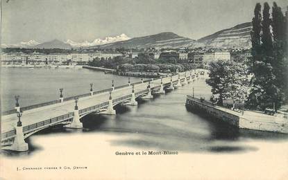 CPA SUISSE "Genève et le Mont Blanc"