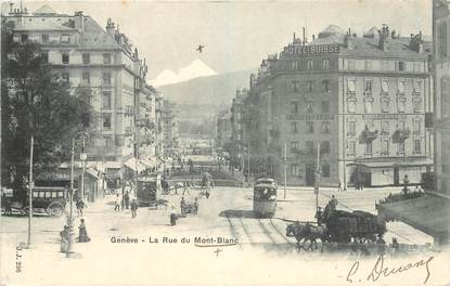 CPA SUISSE "Genève, la Rue du Mont Blanc"