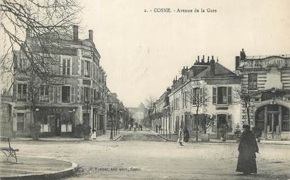 CPA FRANCE 58 " Cosne, Avenue de la Gare".