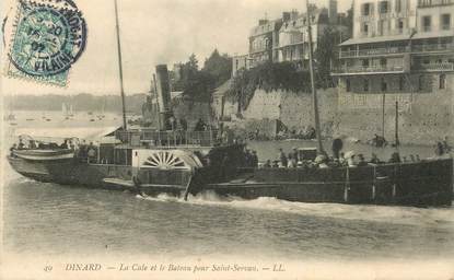 CPA FRANCE 35 "Dinard, Bateau pour Saint Servan"