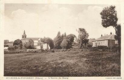 CPA FRANCE 58 "St Léger de Fougeret, L'entrée du bourg".