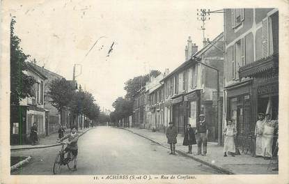 CPA FRANCE 78 " Achères, Rue de Conflans".