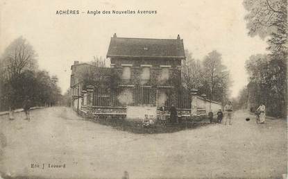 CPA FRANCE 78 " Achères, Angle des nouvelles avenues".