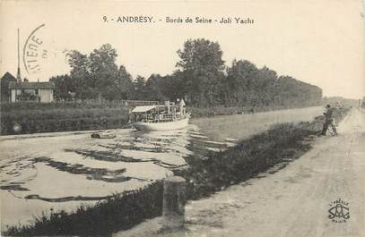 CPA FRANCE 78 " Andrésy, Bords de Seine, Joli Yacht".