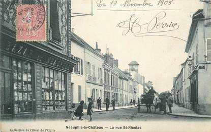 CPA FRANCE 78 " Neauphle le Château, La rue St Nicolas".